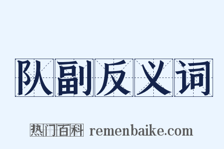 队副反义词是什么意思的图片